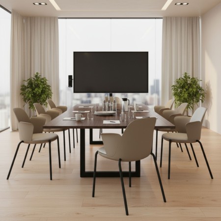 Mobilier de bureau moderne  chaise Haali avec coque enveloppante et pieds en métal 2