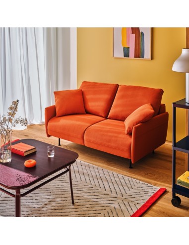 canapé 2 places orange moderne pour bureau ou coworking – Lotus