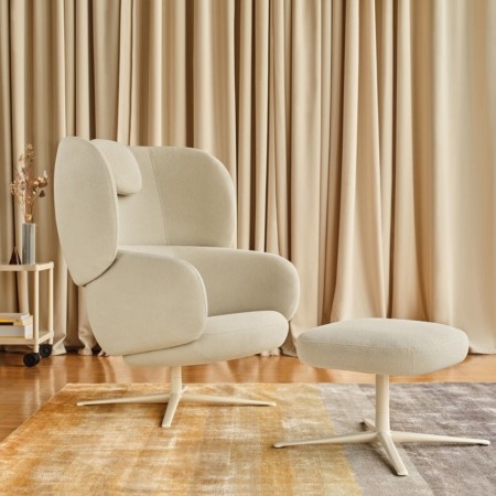 Fauteuil lounge pivotant avec appuie-tête intégré – Grand Grace