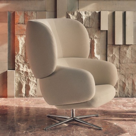 Fauteuil lounge pivotant avec appuie-tête intégré – Grand Grace