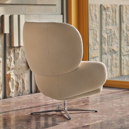 Fauteuil lounge pivotant avec appuie-tête intégré – Grand Grace