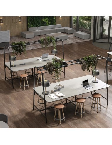 Table haute modulable grand format pour open space moderne – ROUND Multipurpose