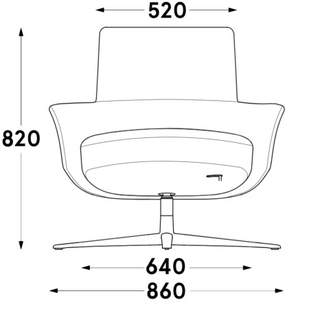 Dimensions fauteuil Grand Grace inclinable avec mesures frontal – monbureau