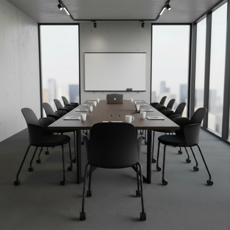 Salle de conférence avec chaises Haali avec accoudoirs et roulettes - confort et simplicité