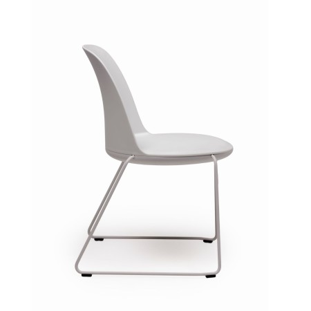 Chaise Haali HL 270 empilable blanche en plastique – vue latérale