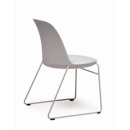 Piétement traîneau métal blanc – chaise de réunion design Haali