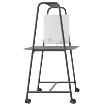 Table haute pour réunion avec roulettes et tableau blanc - ROUND Multipurpose