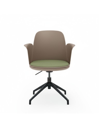 Chaise haali réglable taupe avec coussin pour un confort en salle de réunion