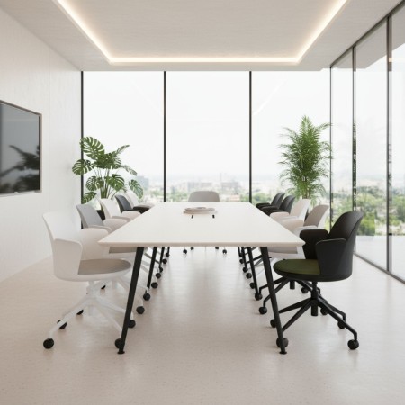 Chaise Haali HL 4W P noire avec assise rembourrée – design moderne et confortable 2