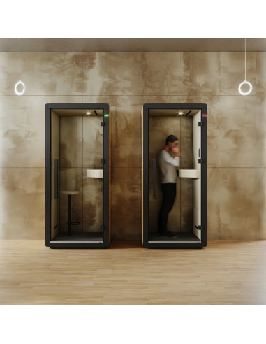 Cabines acoustiques Flathouse placées dans un espace de travail moderne. - Flathouse