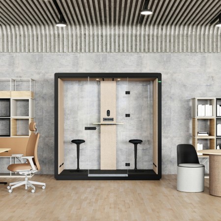 Cabine acoustique double Flathouse dans un open space moderne. - Flathouse