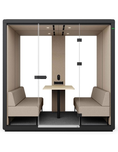 Vue intérieure de la cabine Flathouse équipée d’un éclairage LED intégré. - Flathouse