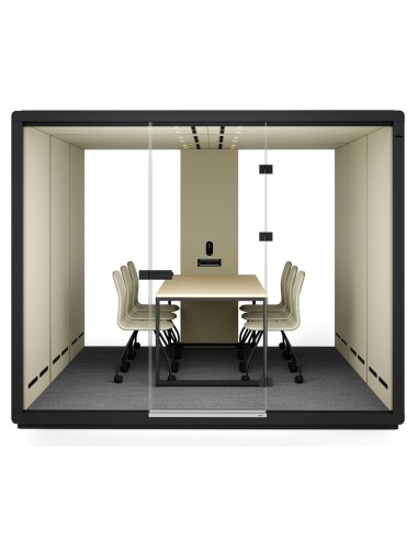 Cabine Flathouse deux places avec table centrale et parois vitrées. - Flathouse