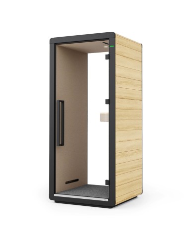 Cabine Flathouse individuelle au design épuré et finition bois clair. - Flathouse