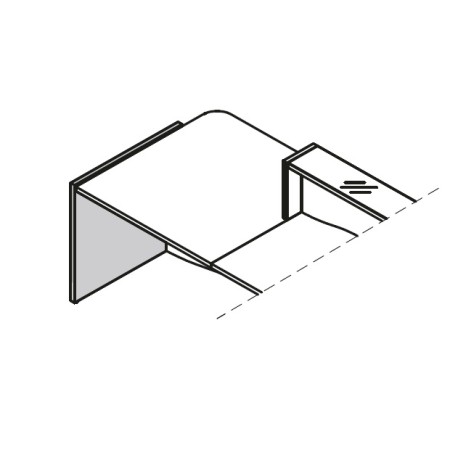 Pied bas gauche L. 77 x P. 2,8 x H. 75,5cm