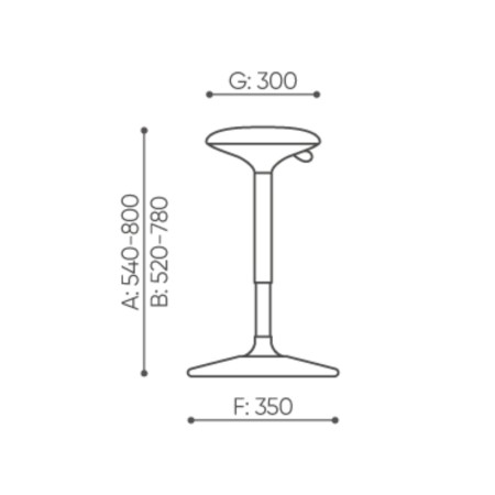 Dimensions du tabouret assorti à la cabine acoustique Flathouse. - Flathouse