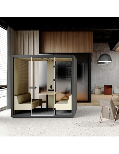 Cabine acoustique Flathouse installée dans un espace de travail moderne. - Flathouse