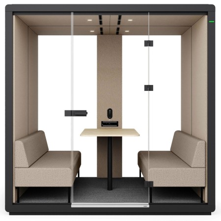 Cabine acoustique Flathouse avec portes vitrées et isolation complète. - Flathouse