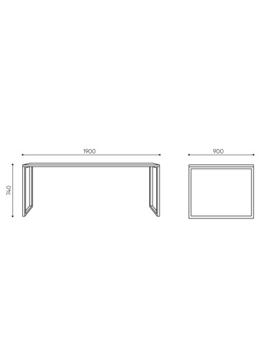 Dimensions de la cabine acoustique Flathouse, vue frontale et latérale. - Flathouse
