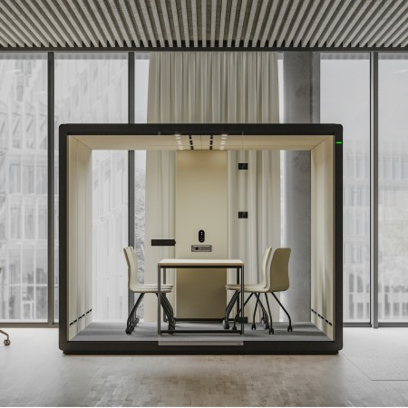 Cabine acoustique Flathouse installée dans un espace de travail lumineux et moderne. - Flathouse