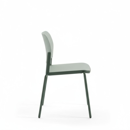 profil de la chaise Volo VO 215 – dossier incurvé et assise ergonomique