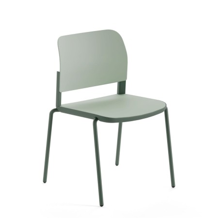 Chaise de conférence Volo VO 215 en vert sauge vue de trois quarts