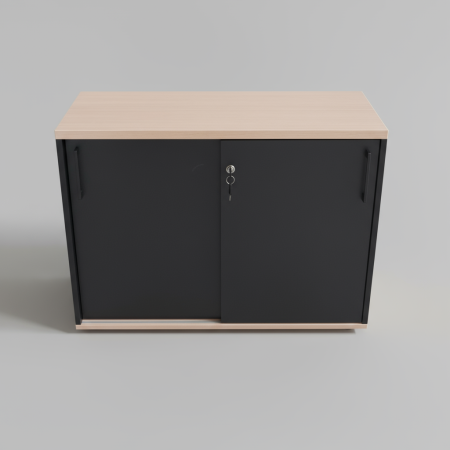 Armoire de rangement à portes coulissantes L. 80 x H. 74cm