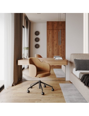 Fauteuil de bureau Flos compact avec accoudoirs beige