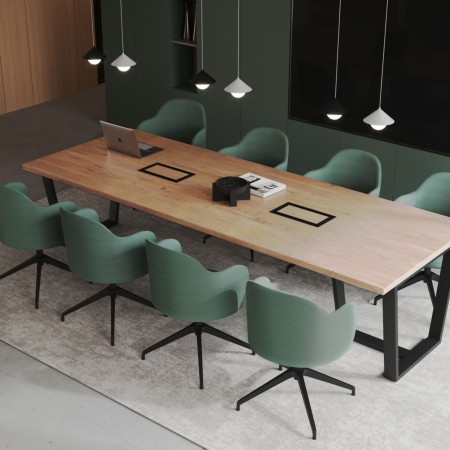 Flos FS KP 4R en tissu gris clair – vue de face 2