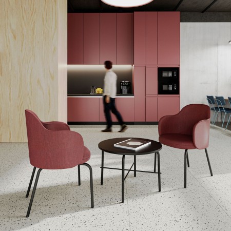 Flos FS KP 215 en rouge – siège rembourré pour bureau ou coworking
