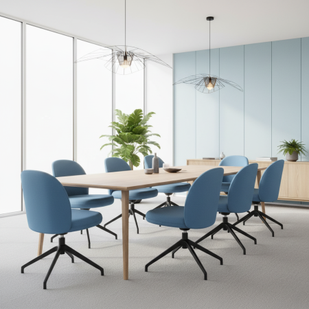 Chaise Flos FS K 4R sans accoudoirs avec piétement fixe noir 2