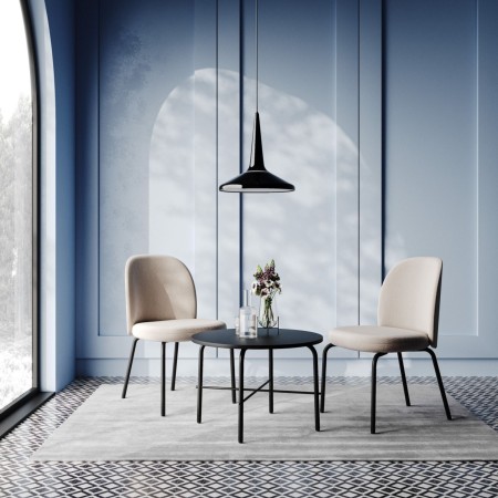 Chaise de réunion Bejot Flos FS K 215 structure métal noir en salle de restauration