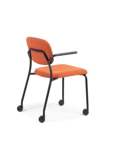 Chaise empilable sur roulettes pour espaces collectifs Hens HS 260