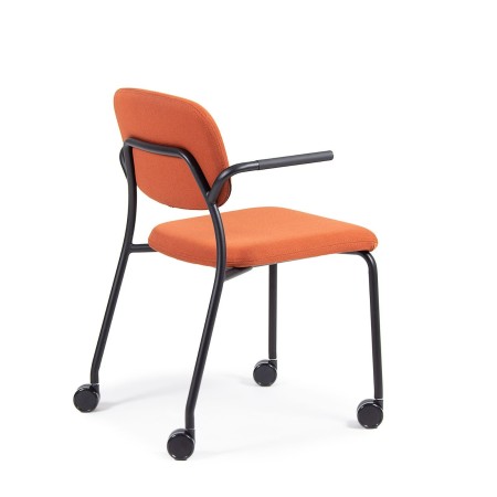 Chaise empilable sur roulettes pour espaces collectifs Hens HS 260