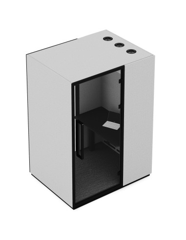 Espace de travail insonorisé avec bureau assis-debout électrique - Quadra