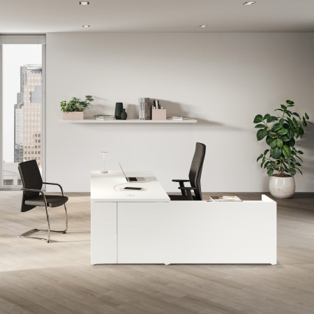 Bureau direction Delta avec meuble de service intégré – Design premium