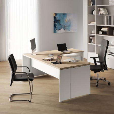 Bureau direction Delta avec meuble de service intégré – Design premium