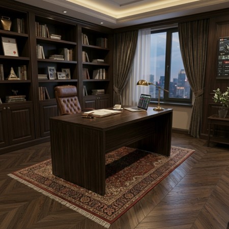 Bureau de direction exécutif Delta coloris peuplier noir 2