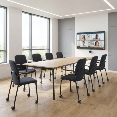 Chaise Hens HS 260 H avec dossier haut et accoudoirs – vue de face 2