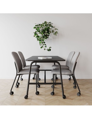 Siège mobile dossier haut empilable pour salles polyvalentes – Hens