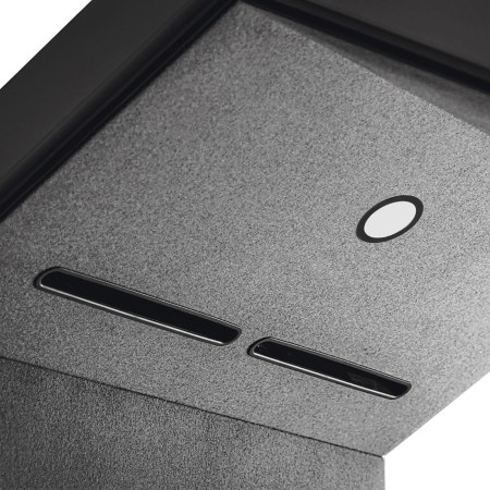 Schéma technique de la cabine Treehouse montrant les dimensions en vue avant. - Treehouse