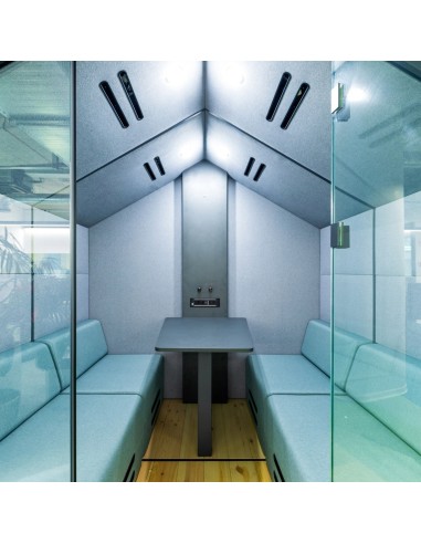 Cabine Treehouse en version translucide avec éclairage supérieur design. - Treehouse