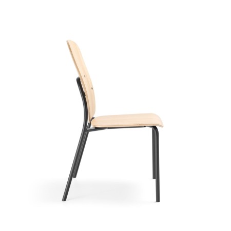 Vue latérale de la chaise Hens HS 215 H en bois