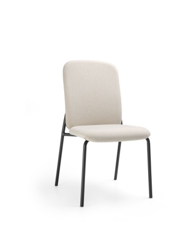 Chaise Hens HS 215 H version rembourrée tissu blanc