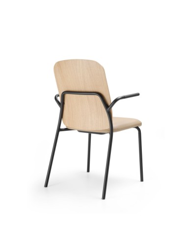 Chaise Hens HS 220 H structure métallique noire vue de dos