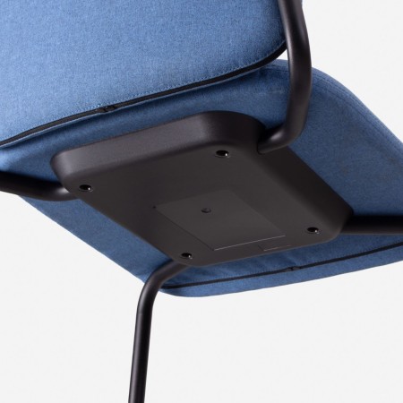 Chaise de réunion Hens avec dossier haut et structure luge