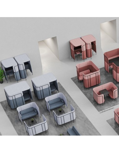 Poste de travail acoustique debout avec toit - Leaf Pod