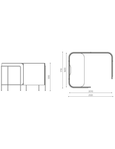 Poste de travail acoustique individuel pour open space - Leaf Pod