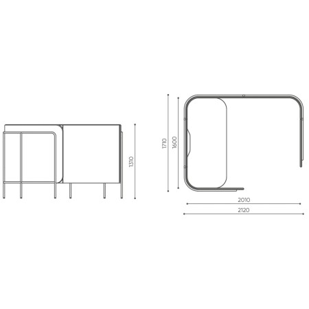 Poste de travail acoustique individuel pour open space - Leaf Pod