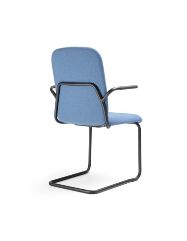 Chaise de réunion HS 230 H avec accoudoirs noirs vue de dos